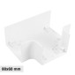 Elmark Angolo a T per 3 Canaline Passacavi 80x60 in Plastica Bianca - mod. 56280603