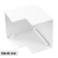Elmark Angolo Esterno per 2 Canaline Passacavi 60x40 in Plastica Bianca - mod. 56260401