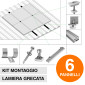 V-Tac Kit Struttura in Alluminio per Montaggio 6 Pannelli Solari Fotovoltaici 35mm da 400W a 550W su Tetto Lamiera Grecata