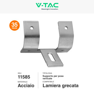Struttura Montaggio 8 Pannelli Solari Fotovoltaici V-Tac Kit