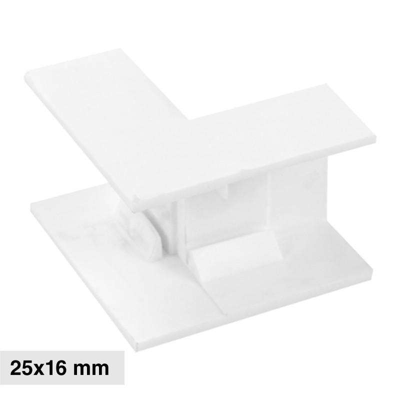 Elmark Angolo Interno per Canaline Passacavi 25x16 in Plastica Bianca