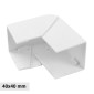 Elmark Angolo Esterno Regolabile per 2 Canaline Passacavi 40x40 in Plastica Bianca - mod. 56240401