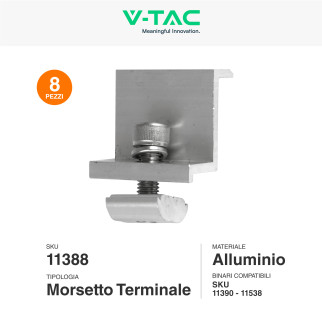 Kit Struttura per Montaggio di 8 Pannelli Solari su Tetto Piano