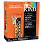 Be-Kind Snack al Cioccolato Fondente con Frutta Secca e Burro di Arachidi - Confezione con 12 Barrette da 40g