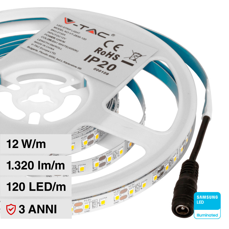 VT-2835 Striscia LED SMD Flessibile Monocolore 60W - 5 metri V-Tac