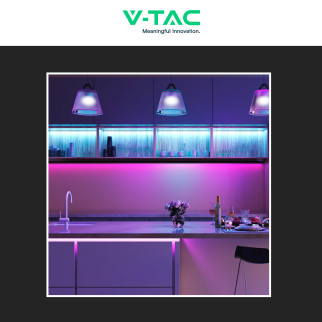 VT-5050-60 Striscia LED Flessibile 35W SMD RGB 60 LED/m 12V - 5m V-Tac