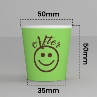 50 Bicchierini da Caffè in Carta DownUpCUP Green da 65ml