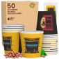 Bicchierini da Caffè in Carta Riciclabile con Fantasia ArcadeCUP da 65ml - Confezione da 50 Bicchieri