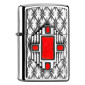 Zippo Accendino a Benzina Ricaricabile ed Antivento con Fantasia Red Diamond - mod. 2005083