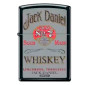 Zippo Accendino a Benzina Ricaricabile ed Antivento con Fantasia Jack Daniel's - mod. 23D009