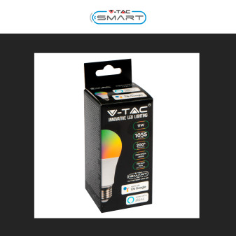 VT-5113 Lampadina LED E27 11W Bulb A60 RGB CCT V-Tac Smart