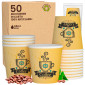 Bicchierini da Caffè in Carta Riciclabile con Fantasia CuzcoCUP Yellow da 65ml - Confezione da 50 Bicchieri