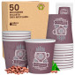 Bicchierini da Caffè in Carta Riciclabile con Fantasia CuzcoCUP Brown da 65ml - Confezione da 50 Bicchieri