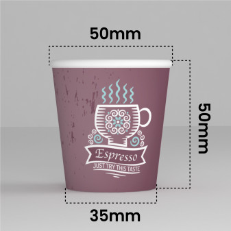 50 Bicchierini da Caffè in Carta CuzcoCUP Brown da 65ml