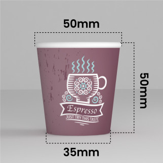 50 Bicchierini da Caffè in Carta CuzcoCUP Brown da 65ml