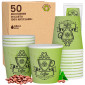 Bicchierini da Caffè in Carta Riciclabile con Fantasia CuzcoCUP Green da 65ml - Confezione da 50 Bicchieri