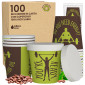 Bicchierini da Caffè in Carta Riciclabile Fantasia ReadyCUP da 65ml con Coperchi - Confezione da 100