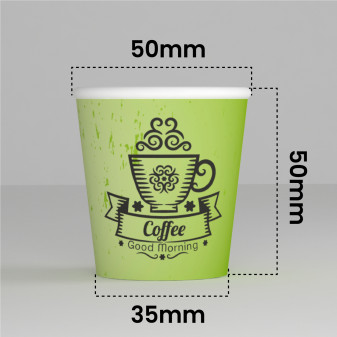 100 Bicchierini in Carta Riciclabile CuzcoCUP Green da 65ml e Coperchi