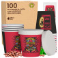Bicchierini da Caffè in Carta Riciclabile Fantasia FlipperCUP da 65ml con Coperchi - Confezione da 100
