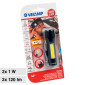 Velamp Thor Max Torcia LED SMD Ricaricabile 1W IP44 con Funzione Zoom e Lanterna Laterale LED COB 1W- mod. D89R