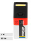 Velamp Snicker Torcia LED COB 1W pila 9V con Funzione Alta e Bassa Intensità Tascabile - mod. IN217