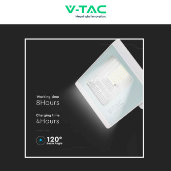 VT-300W Faro LED 50W IP65 Pannello Solare con Telecomando V-Tac