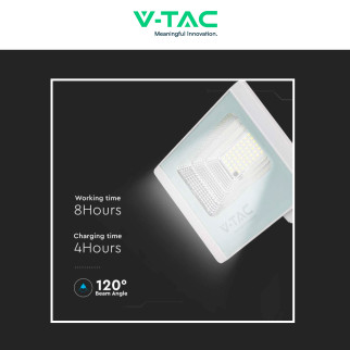 VT-300W Faro LED 50W IP65 Pannello Solare con Telecomando V-Tac