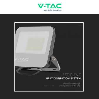 V-Tac VT-4456 Faro LED 50W Faretto SMD IP65 Colore Nero