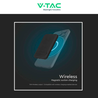 VT-3529 Power Bank a Ricarica Rapida 10000mAh MagSafe V-Tac