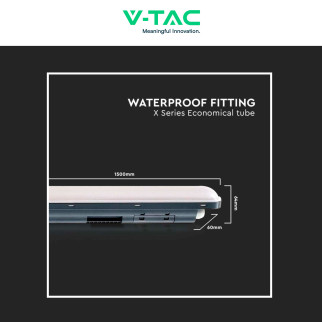 VT-1254 Tubo Plafoniera LED SMD 48W IP65 150cm V-Tac