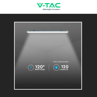 VT-1253 Tubo Plafoniera LED SMD 36W IP65 120cm V-Tac