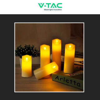 VT-7568 Lampada LED da Tavolo Effetto Candela 53x110mm V-Tac