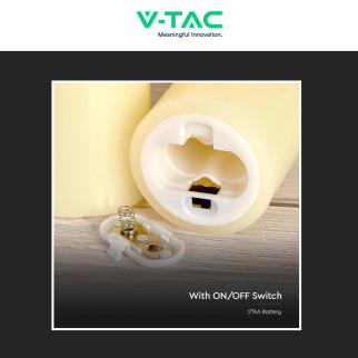 VT-7568 Lampada LED da Tavolo Effetto Candela 53x110mm V-Tac