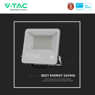 VT-44101 Faro LED 100W SMD Chip Samsung IP65 Nero V-Tac Pro