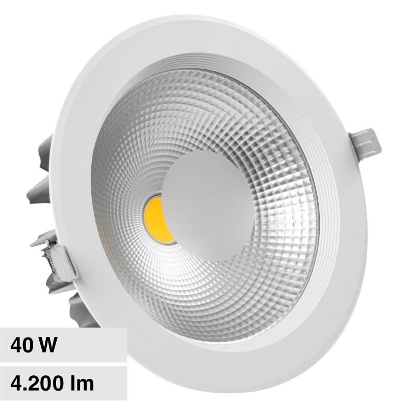 VT-26451 Faretto LED COB Rotondo da Incasso 40W Bianco V-Tac