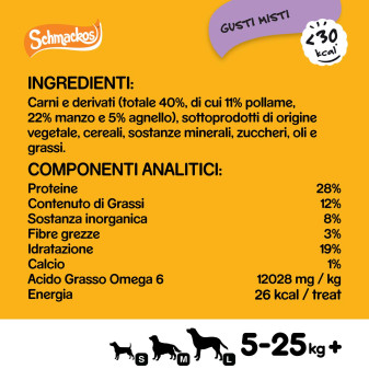 Snack Gusti Misti Carne Cani 110x Pedigree Schmackos Multi