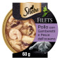 Sheba Filets Pollo con Gamberetti e Pesce dell'Oceano Cibo per Gatti - Vaschetta da 60g