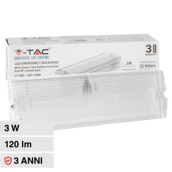 VT-997 Lampada LED di Emergenza 3W SMD IP65 V-Tac
