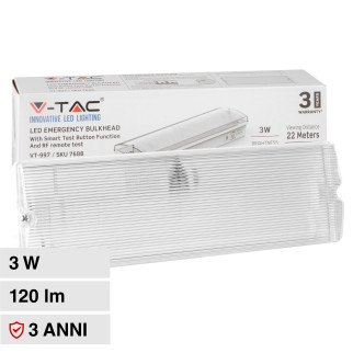 VT-997 Lampada LED di Emergenza 3W SMD IP65 V-Tac