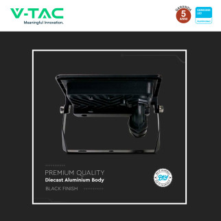 VT-128 Faro LED 20W SMD IP65 Chip Samsung Colore Nero V-Tac