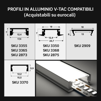 Medusaflex Andromeda Copertura Milky per Profilo in Alluminio