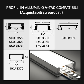 Medusaflex Andromeda Copertura Opaca per Profilo in Alluminio 40m