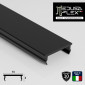 MedusaFlex Copertura Nera in Policarbonato per Profilo Piatto in Alluminio per Strisce LED Lunghezza 2 metri - mod. Andromeda