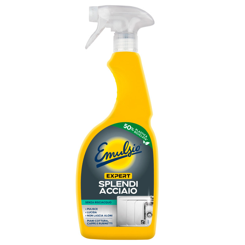 Emulsio Expert Splendi Acciaio Detergente Spray Senza Risciacquo