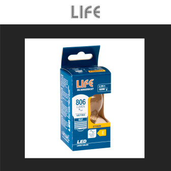 Lampadina LED E27 6,5W Minisfera G45 MiniGlobo Filament Life