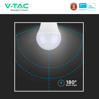 VT-1812 Lampadina LED E27 3,7W G45 MiniGlobo SMD Chip Samsung V-Tac