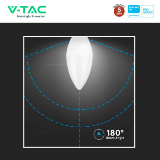 VT-1815 Lampadina LED E14 3,7W Candela Chip Samsung V-Tac