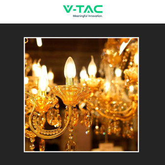 VT-2327 Lampadina LED E14 6W Filament Trasparente V-Tac