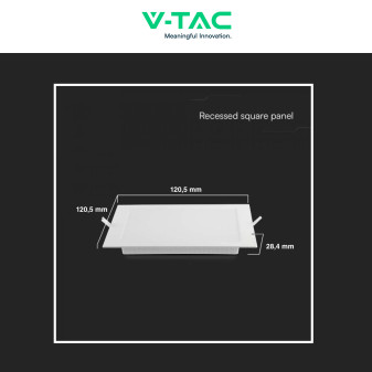 VT-61006 Mini Pannello LED Quadrato 6W SMD da Incasso V-Tac