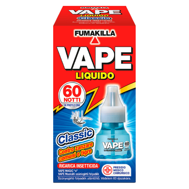 Ricarica Liquida per Diffusore Elettrico contro Zanzare Comuni e Tigre Vape